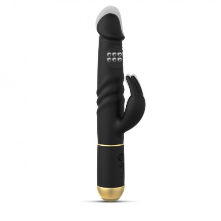 Wibrator króliczek FURIOUS RABBIT 2.0 - dwusilnikowy, ruchoma główka, obracające się kulki, długość 27 cm - 1