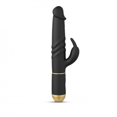 Wibrator króliczek FURIOUS RABBIT 2.0 - dwusilnikowy, ruchoma główka, obracające się kulki, długość 27 cm - 1 2