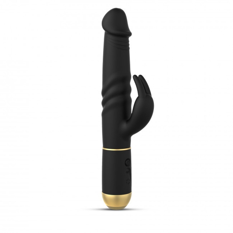 Wibrator króliczek FURIOUS RABBIT 2.0 - dwusilnikowy, ruchoma główka, obracające się kulki, długość 27 cm - 4