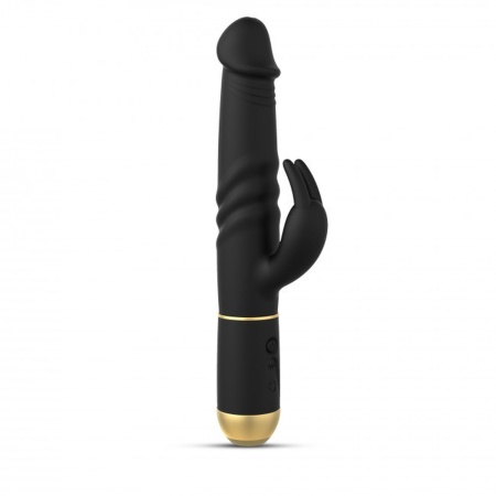 Wibrator króliczek FURIOUS RABBIT 2.0 - dwusilnikowy, ruchoma główka, obracające się kulki, długość 27 cm - 4