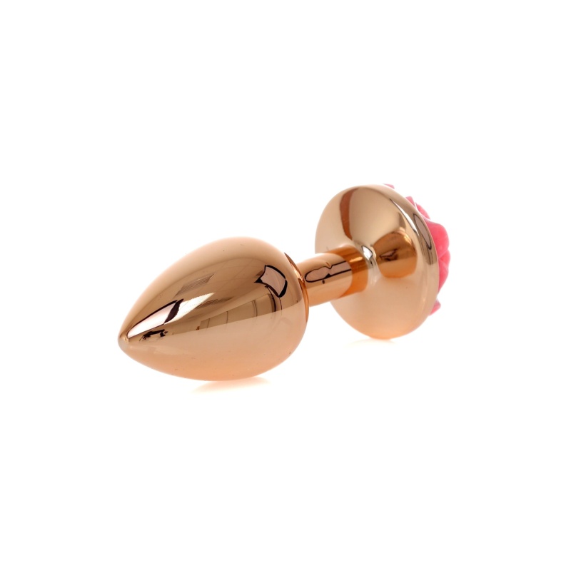 Biżuteria analna PLUG ROSE - stal nierdzewna, anatomiczny kształt, długość całkowita 7 cm, średnica 2,7 cm - 5