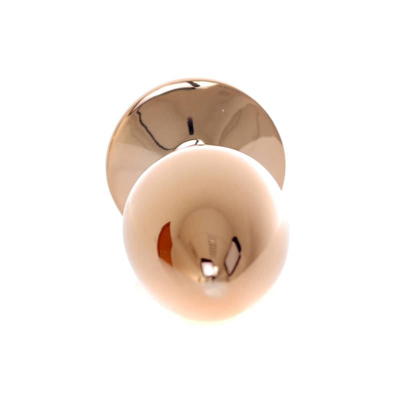 Korek analny Rose Peach ze stali nierdzewnej, 7 cm, śr. 2,7 cm, z różą u podstawy - 6