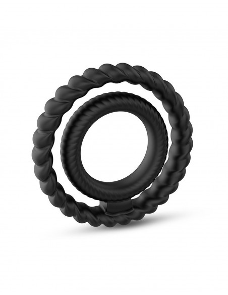 Pierścień na penisa Dual Ring - Pierścienie erekcyjne niewibrujące - 1