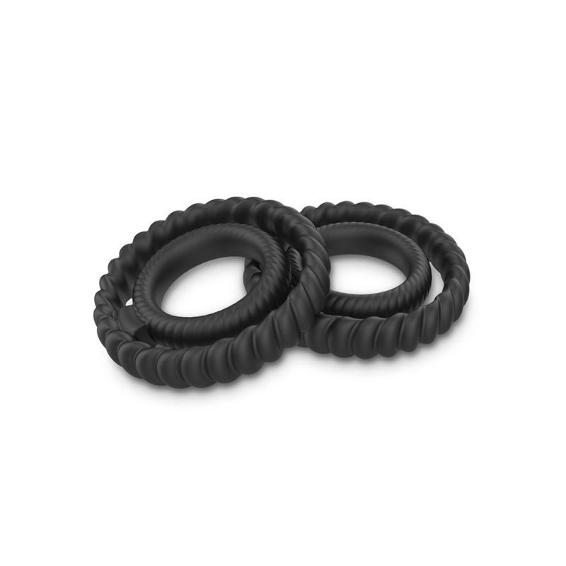 Dual Ring — podwójny, elastyczny pierścień silikonowy na penisa i jądra, Ø 4,35 cm / Ø 2,5 cm - 2
