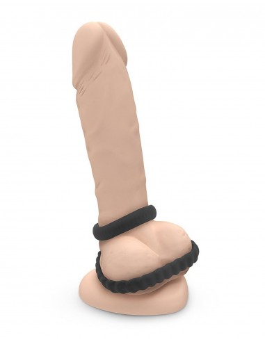 Pierścień na penisa Dual Ring - Pierścienie erekcyjne niewibrujące - 3