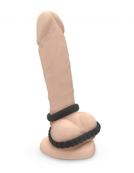 Pierścień na penisa Dual Ring - Pierścienie erekcyjne niewibrujące - 3