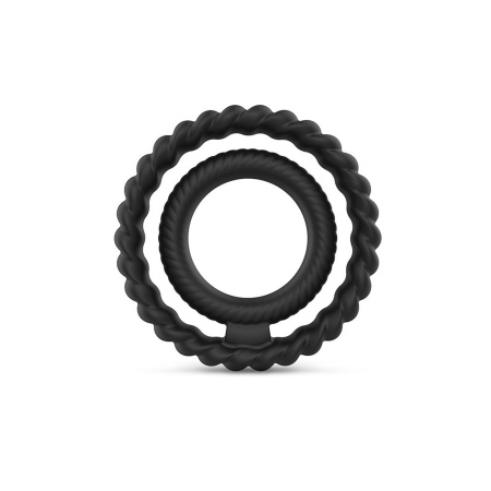 Dual Ring — podwójny, elastyczny pierścień silikonowy na penisa i jądra, Ø 4,35 cm / Ø 2,5 cm - 4