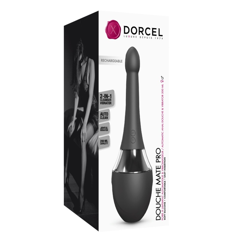 Irygator analny z wibracją DOUCHE MATE PRO — 5 dysz 360°, 7 trybów wibracji, 24,7 cm - 9