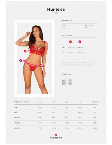 Bielizna-Hunteria komplet 2-częściowy L/XL - Komplety bielizny erotycznej - 7