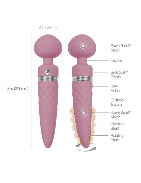 Pillow Talk - Sultry Wand Massager Pink - Wibratory Magic Wand - 5