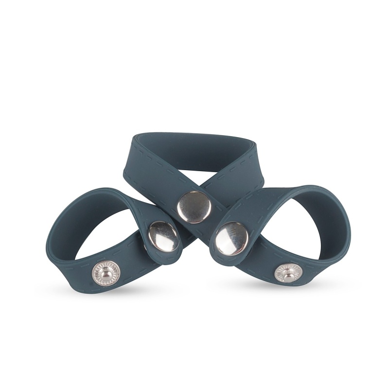 Rozdzielacz jąder 8-Style Ball Splitter - regulowany zatrzaskowo, silikon i metal, pierścień 4,5 cm, pętla 2-3 cm - 1
