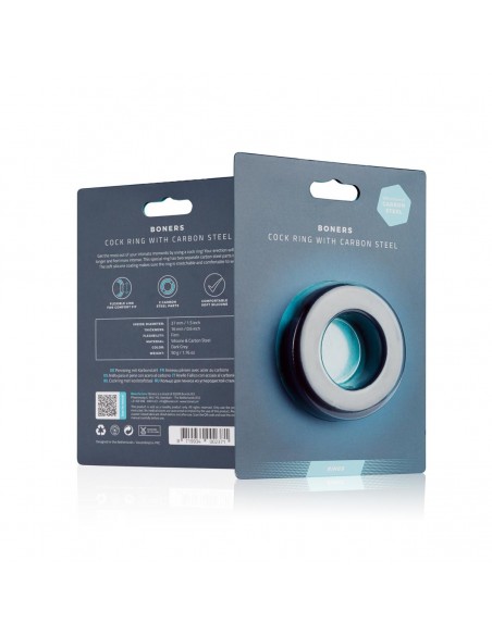 Pierścień na penisa Boners Cock Ring With Steel Core - Pierścienie erekcyjne niewibrujące - 3