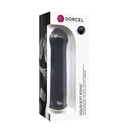 Nakładka na penisa LIQUID-SOFT XTEND - silikonowa przedłużka z pierścieniem na jądra, 17 cm (Ø 4,4 cm), wydłużenie +3,8 cm - 3