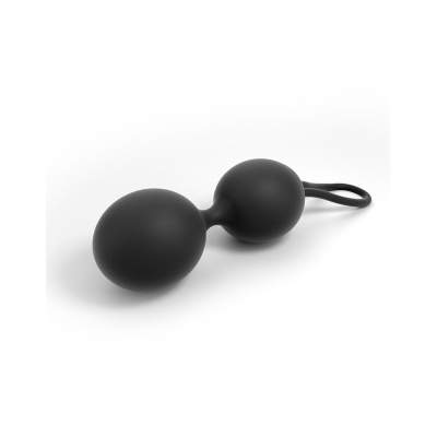 Kulki Gejszy DUAL BALLS NOIR Marc Dorcel - silikonowe kulki z wewnętrznym obciążnikiem, 15,6 x 3,6 cm - 1 2