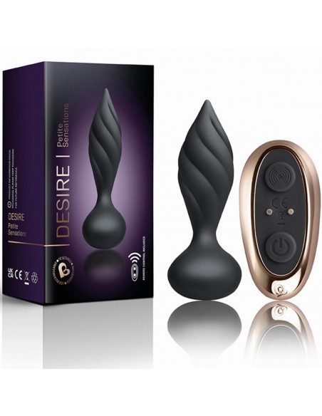 Rocks-Off - Petite Sensations Desire Vibrating Anal Plug - Black - Kulki i korki analne wibrujące - 4