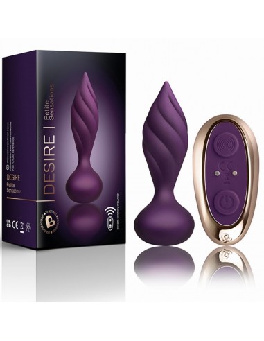 Rocks-Off - Petite Sensations Desire Vibrating Anal Plug - Purple - Kulki i korki analne wibrujące - 4