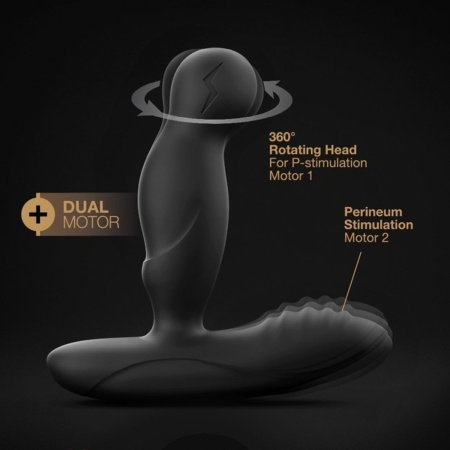 Masażer prostaty P-Swing z obrotową główką 360°, funkcją grzania i częścią wkładaną 9 cm - 4