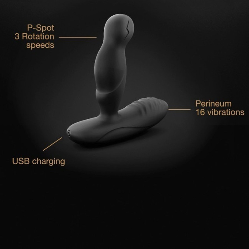 Masażer prostaty P-Swing z obrotową główką 360°, funkcją grzania i częścią wkładaną 9 cm - 6