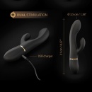 Wibrator królik Glam Rabbit — elastyczny silikon medyczny, 2 silniki, 21,8 cm - 6