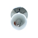 Korek analny Silver ROSE Black - stal nierdzewna, róża u podstawy, długość 7 cm - 6
