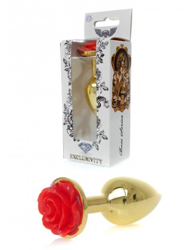 Plug-Jewellery Gold PLUG ROSE- Red - Korki analne stalowe - 1
