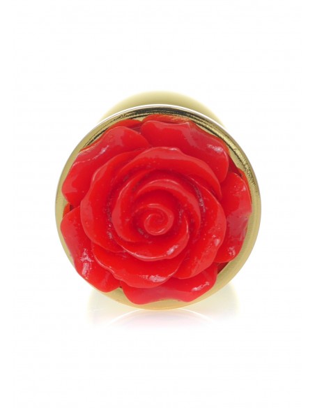 Plug-Jewellery Gold PLUG ROSE- Red - Korki analne stalowe - 2