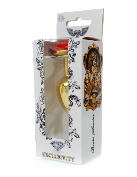 Plug-Jewellery Gold PLUG ROSE- Red - Korki analne stalowe - 7