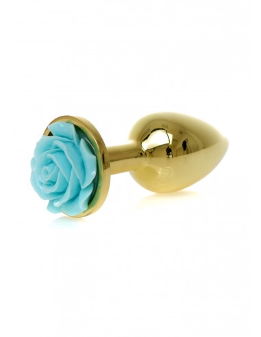 Plug-Jewellery Gold PLUG ROSE- Light Blue - Korki analne stalowe - 3