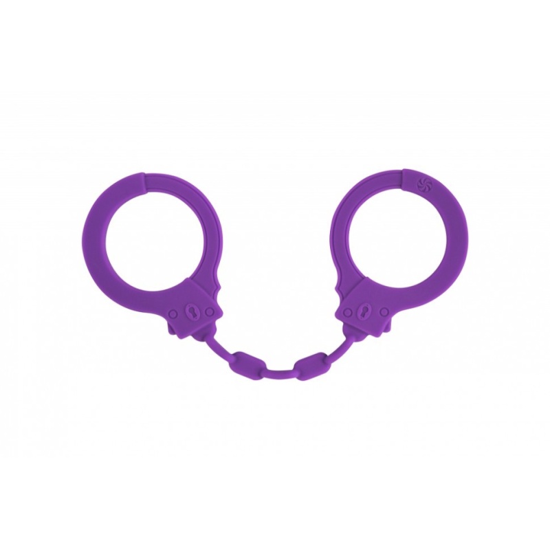 Kajdanki Silikonowe Handcuffs Party Hard Suppression Purple - 1