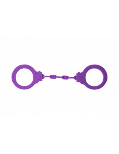 Kajdanki-Silicone Handcuffs Party Hard Suppression Purple - Kajdanki erotyczne - 1 2