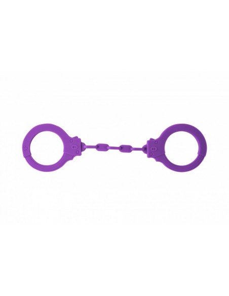 Kajdanki-Silicone Handcuffs Party Hard Suppression Purple - Kajdanki erotyczne - 2