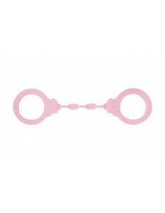 Kajdanki-Silicone Handcuffs Party Hard Suppression Pink - Kajdanki erotyczne - 1 2
