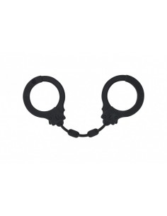 Kajdanki-Silicone Handcuffs Party Hard Suppression Black - Kajdanki erotyczne - 1