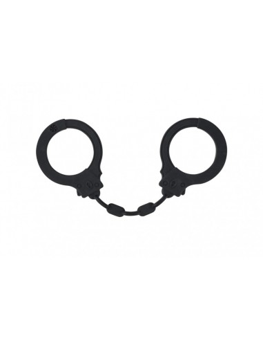 Kajdanki-Silicone Handcuffs Party Hard Suppression Black - Kajdanki erotyczne - 1