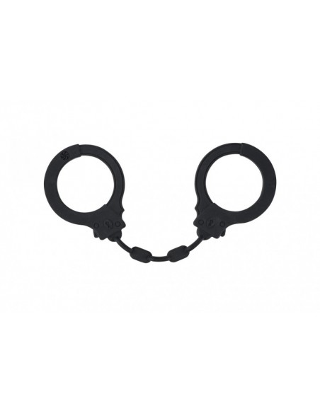 Kajdanki-Silicone Handcuffs Party Hard Suppression Black - Kajdanki erotyczne - 1