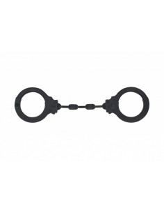 Kajdanki-Silicone Handcuffs Party Hard Suppression Black - Kajdanki erotyczne - 1 2