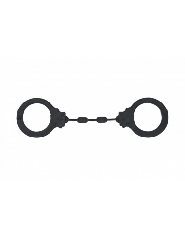 Kajdanki-Silicone Handcuffs Party Hard Suppression Black - Kajdanki erotyczne - 2