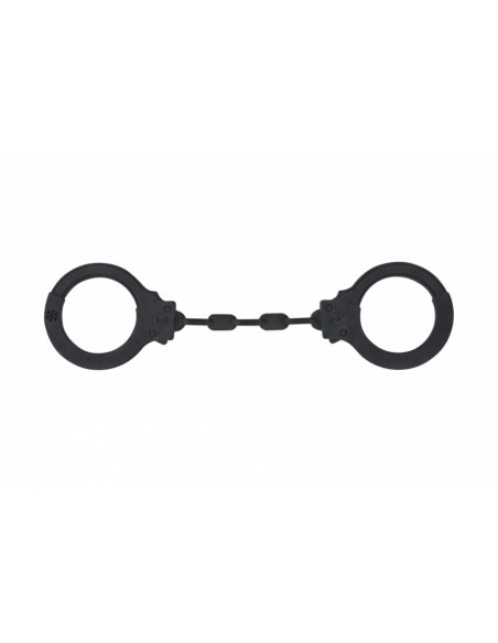 Kajdanki-Silicone Handcuffs Party Hard Suppression Black - Kajdanki erotyczne - 2