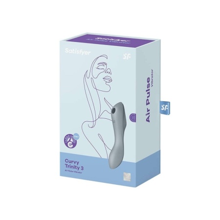 Stymulator bezdotykowy Curvy Trinity 3 (Blue Grey) - 2