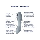 Stymulator bezdotykowy Curvy Trinity 3 (Blue Grey) - 4