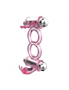 Bunny Snuggles Cock Clit Ring, 10 Vibration Functions  - Pierścienie erekcyjne wibrujące - 1 2