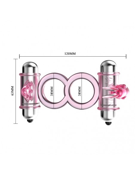 Bunny Snuggles Cock Clit Ring, 10 Vibration Functions  - Pierścienie erekcyjne wibrujące - 4