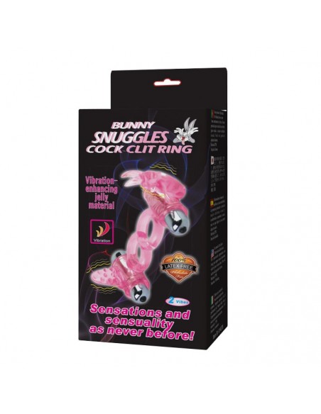Bunny Snuggles Cock Clit Ring, 10 Vibration Functions  - Pierścienie erekcyjne wibrujące - 7