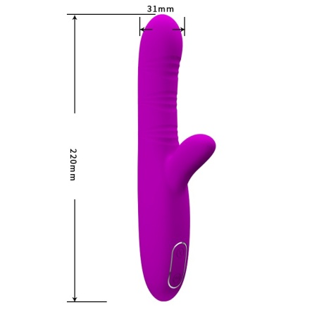 Wibrator króliczek Angelique 22 cm z ruchami falującymi i stymulatorem łechtaczki - 7