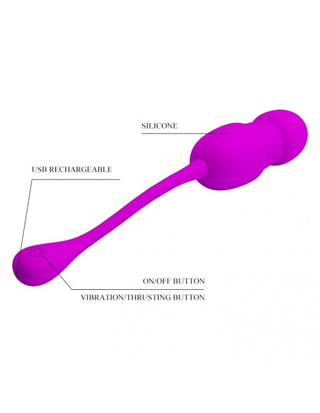 PRETTY LOVE - Callie, 12 vibration functions Memory function 12 thrusting settings - Kulki Gejszy i Jajeczka Wibrujące - 6