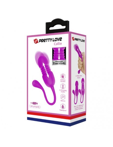 PRETTY LOVE - Callie, 12 vibration functions Memory function 12 thrusting settings - Kulki Gejszy i Jajeczka Wibrujące - 8