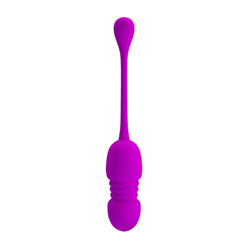 Jajko miłosne Callieri z wibracją i funkcją pchania - 20 cm - 2