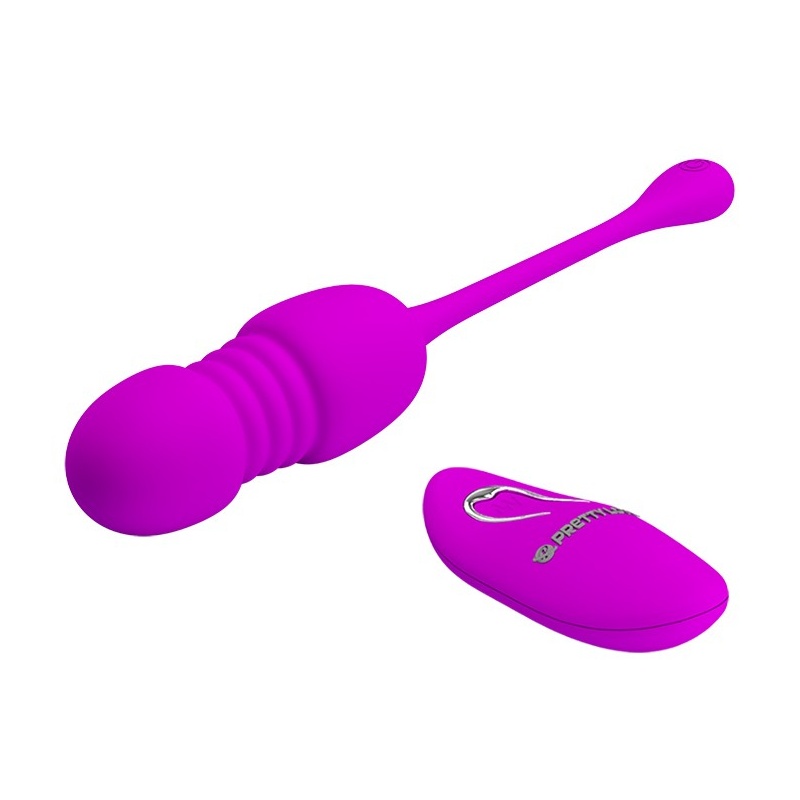 Jajko miłosne Callieri z wibracją i funkcją pchania - 20 cm - 5