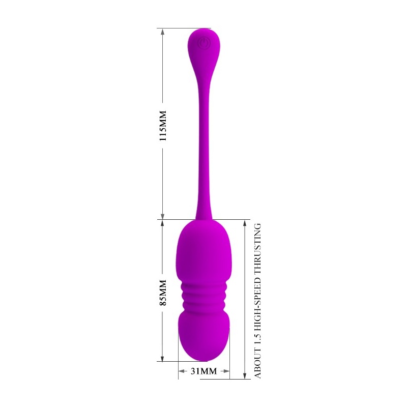 Jajko miłosne Callieri z wibracją i funkcją pchania - 20 cm - 7