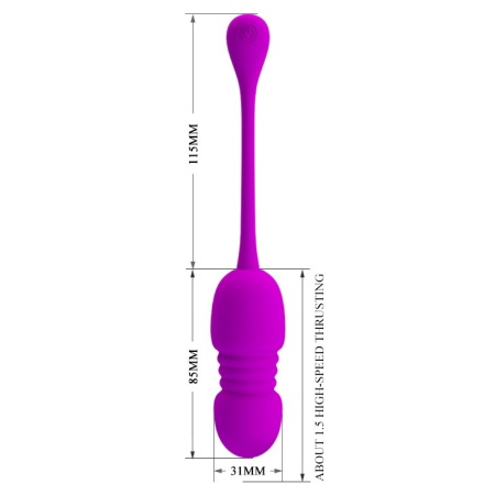 Jajko miłosne Callieri z wibracją i funkcją pchania - 20 cm - 7